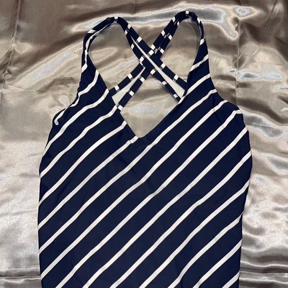 Striped One Piece Swimsuit
